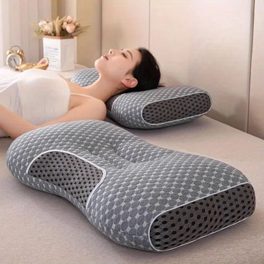 HexoNeck™ Ergonomic Neck Pillow for Adults – Sleep Support with 7D Fiber Core