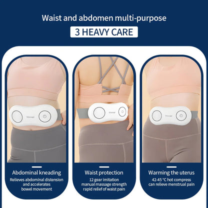 HexoRelief™ EMS Waist & Abdominal Massager with Red Light and Moxibustion Heat