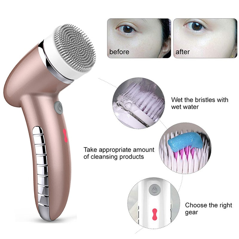HexoBrush™ – 4-in-1 Sonic Facial Cleanser & Massager