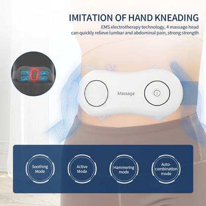HexoRelief™ EMS Waist & Abdominal Massager with Red Light and Moxibustion Heat