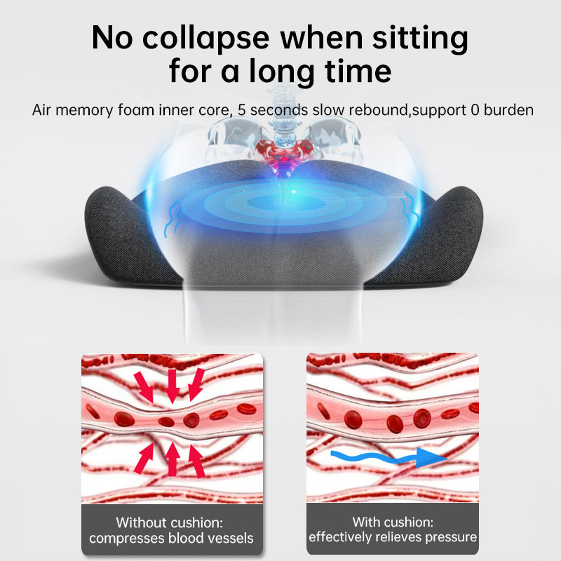 HexoSeat™ Memory Foam Coccyx Cushion for Tailbone & Sciatica Relief