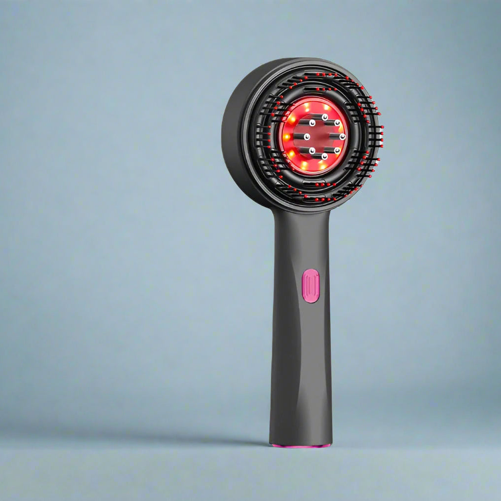 HexoGlow™ Electric Scalp Massage Comb with Red Light & Hair Nourishing Care