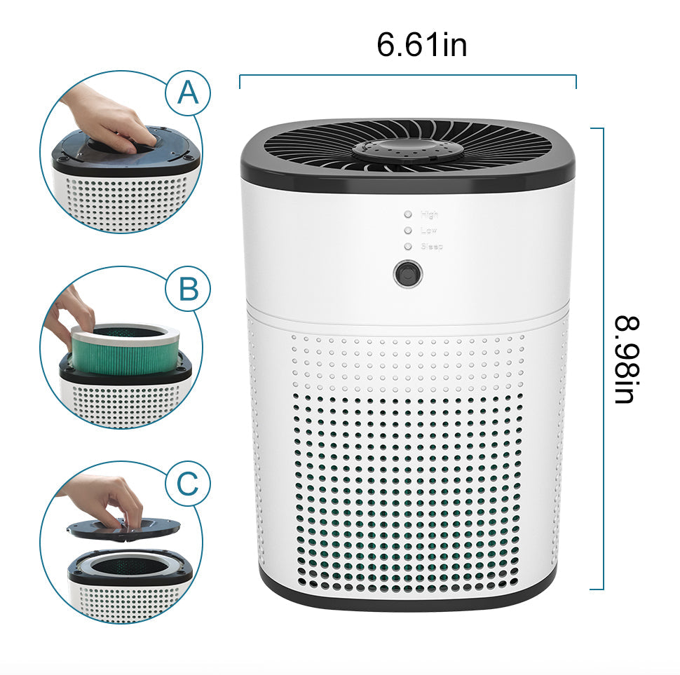 HexoPure™ Compact Air Purifier for Bedrooms, Offices & Small Spaces