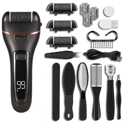 HexoSmooth™ Electric Foot Grinder & 10-in-1 Pedicure Set for Dead Skin & Callus Removal