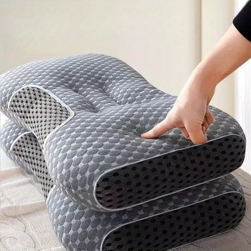 HexoNeck™ Ergonomic Neck Pillow for Adults – Sleep Support with 7D Fiber Core