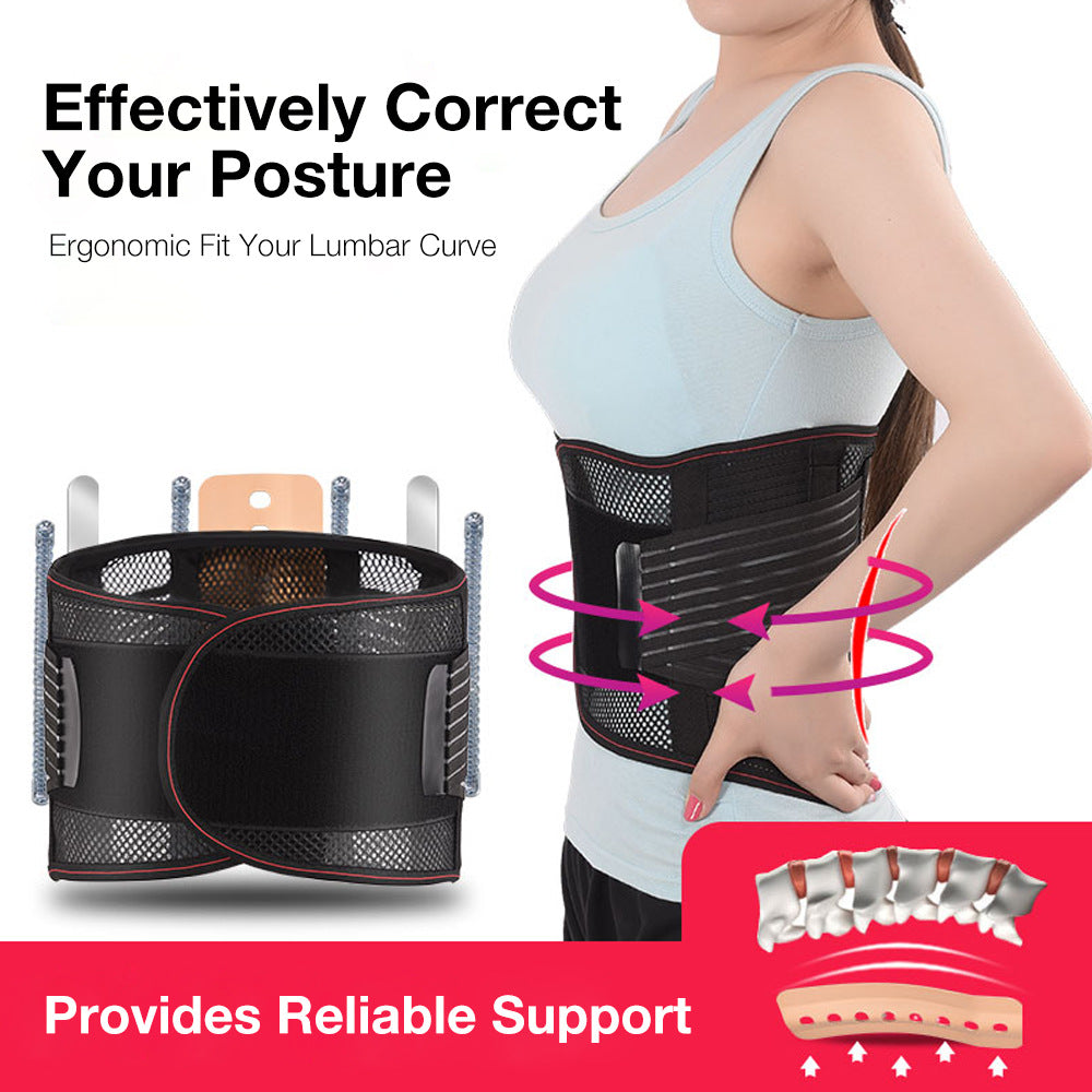 HexoSpine™ – Lumbar Support Belt with Breathable Mesh & Double Stabilization