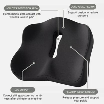 HexoSeat™ Memory Foam Car Cushion – Ergonomic Pain Relief for Back & Coccyx