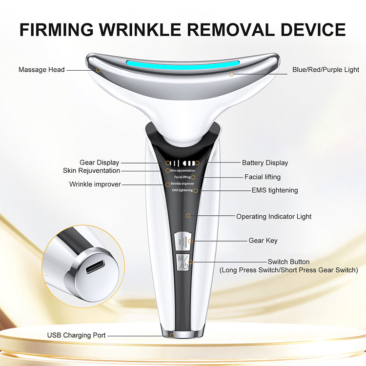 HexoNeck™ – LED Neck & Face Lifting Massager for Wrinkles, Firmness & Rejuvenation