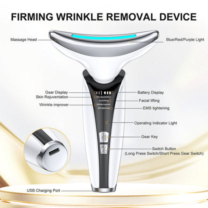 HexoNeck™ – LED Neck & Face Lifting Massager for Wrinkles, Firmness & Rejuvenation