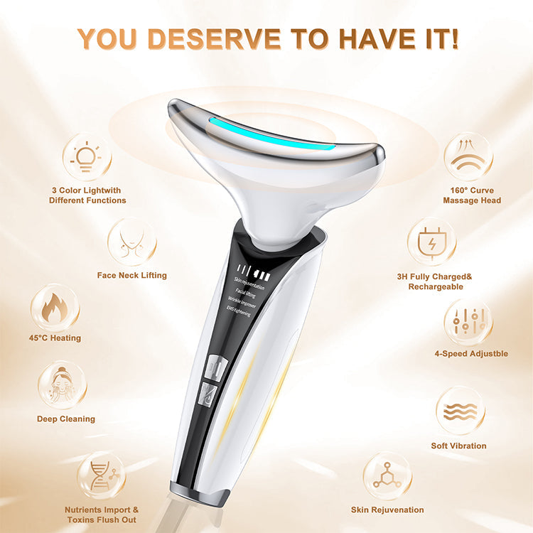 HexoNeck™ – LED Neck & Face Lifting Massager for Wrinkles, Firmness & Rejuvenation