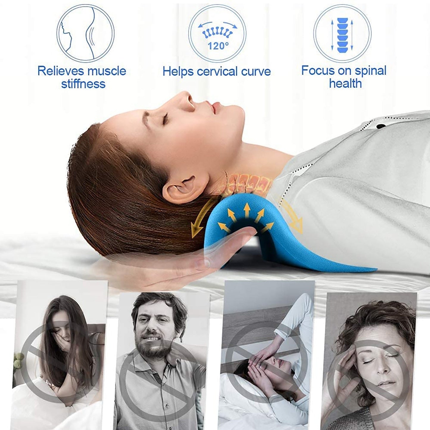 HexoNeck™ Pain Relief Neck Stretcher Pillow