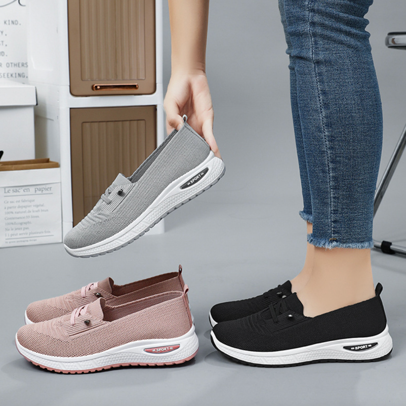HexoComfy™ Orthopedic Mesh Women's Slip-Ons