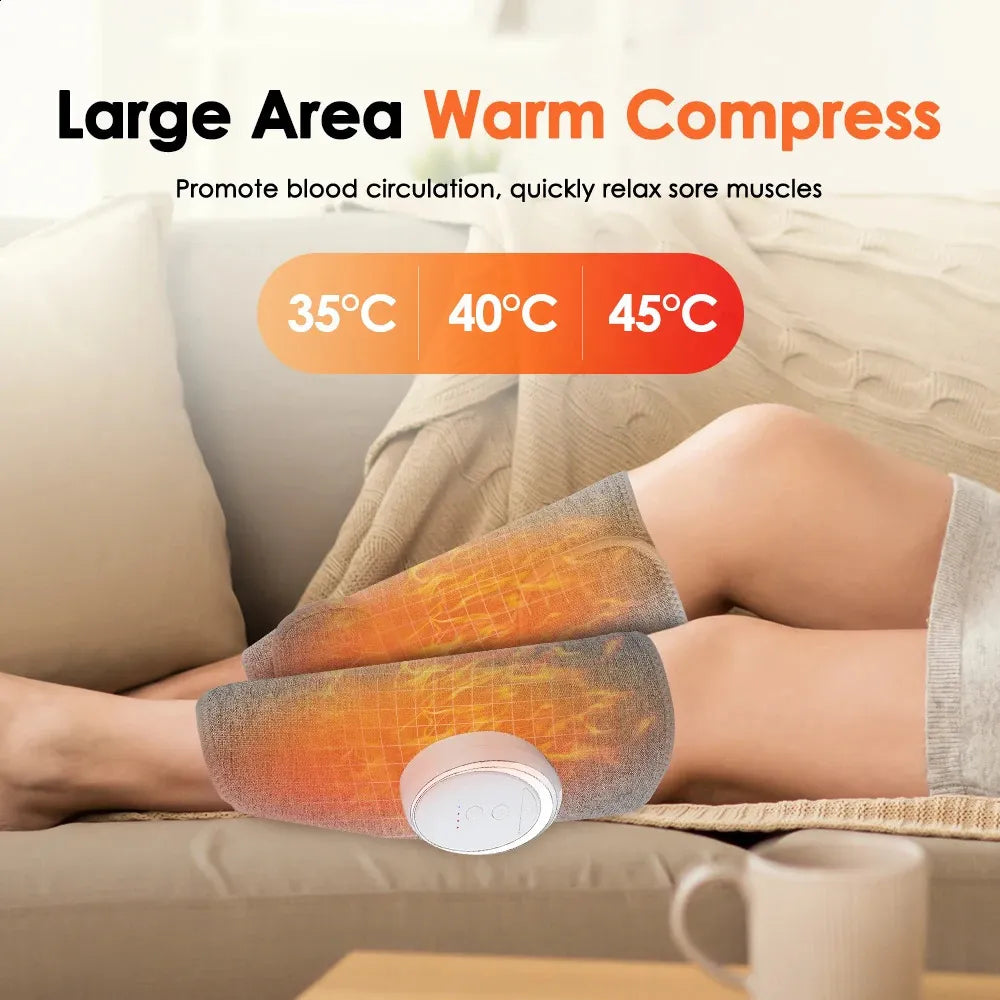 HexoLeg™ Cordless Air Compression Calf Massager with Heat & Smart Pressure Relief